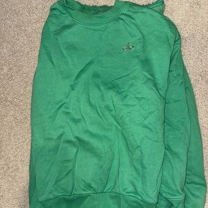 ALO Yoga Women’s Vibrant Green Crewneck Sweater and Sweats